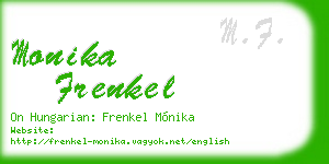 monika frenkel business card